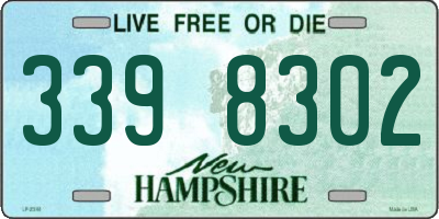 NH license plate 3398302