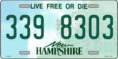 NH license plate 3398303
