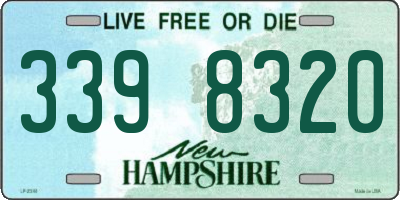 NH license plate 3398320