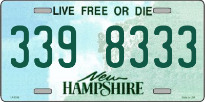 NH license plate 3398333