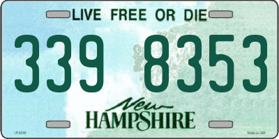 NH license plate 3398353