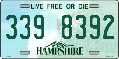 NH license plate 3398392