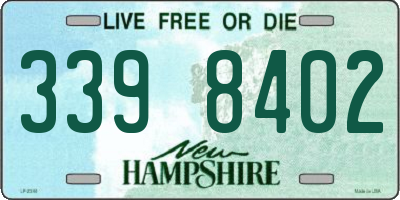 NH license plate 3398402