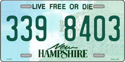 NH license plate 3398403
