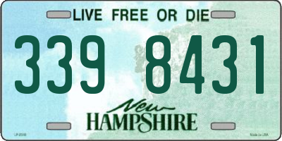 NH license plate 3398431