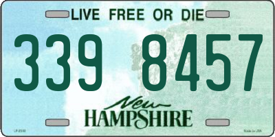 NH license plate 3398457
