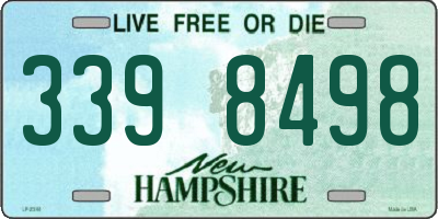 NH license plate 3398498