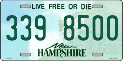 NH license plate 3398500