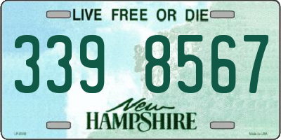 NH license plate 3398567