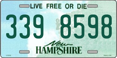 NH license plate 3398598