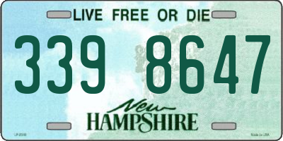 NH license plate 3398647