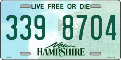 NH license plate 3398704