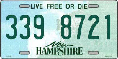 NH license plate 3398721