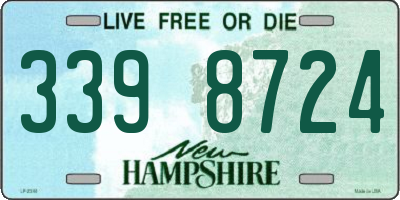 NH license plate 3398724