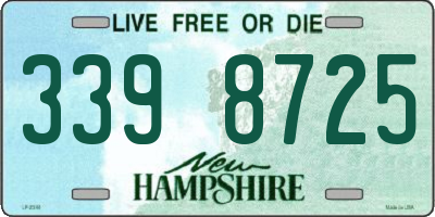 NH license plate 3398725