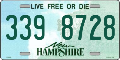 NH license plate 3398728