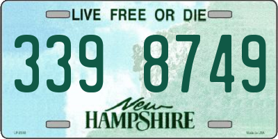 NH license plate 3398749