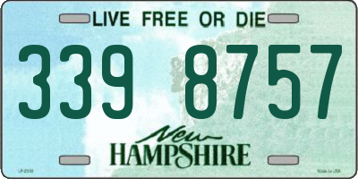 NH license plate 3398757