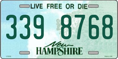 NH license plate 3398768