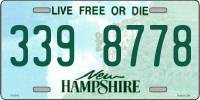 NH license plate 3398778