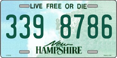 NH license plate 3398786