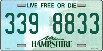 NH license plate 3398833