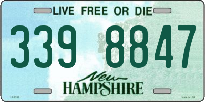 NH license plate 3398847