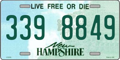 NH license plate 3398849