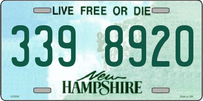 NH license plate 3398920
