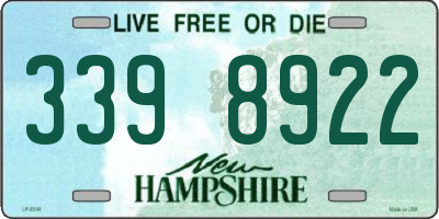 NH license plate 3398922