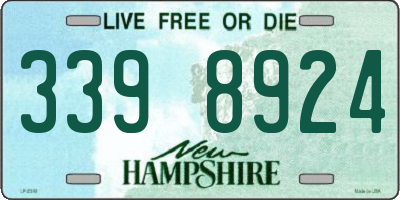NH license plate 3398924