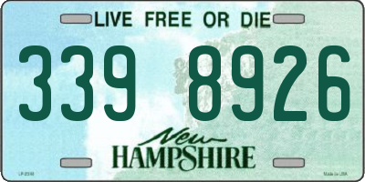 NH license plate 3398926