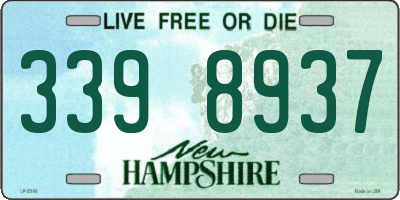 NH license plate 3398937