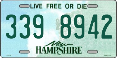 NH license plate 3398942