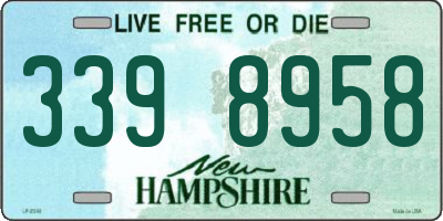 NH license plate 3398958