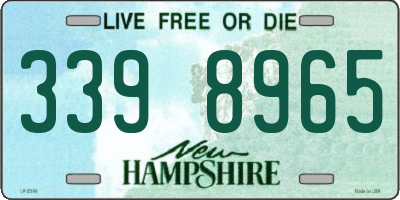 NH license plate 3398965