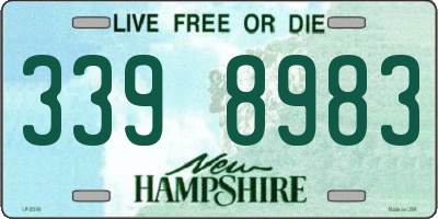 NH license plate 3398983