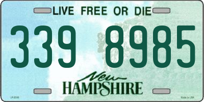 NH license plate 3398985