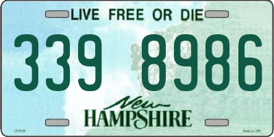 NH license plate 3398986