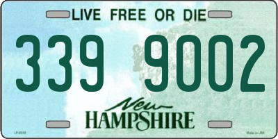 NH license plate 3399002