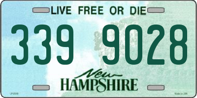 NH license plate 3399028