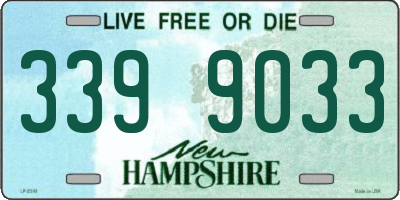 NH license plate 3399033