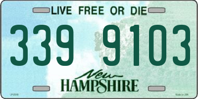 NH license plate 3399103