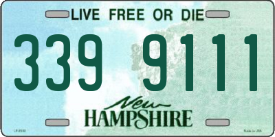 NH license plate 3399111