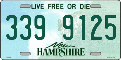 NH license plate 3399125