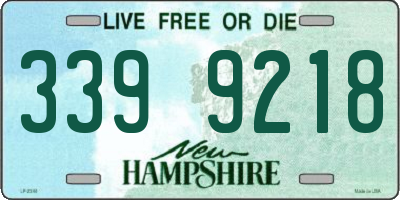 NH license plate 3399218