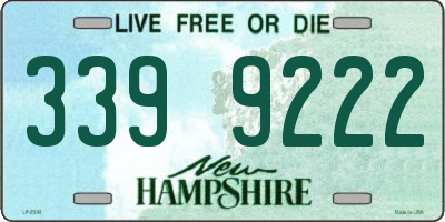 NH license plate 3399222