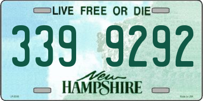 NH license plate 3399292