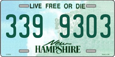 NH license plate 3399303