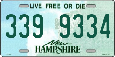 NH license plate 3399334